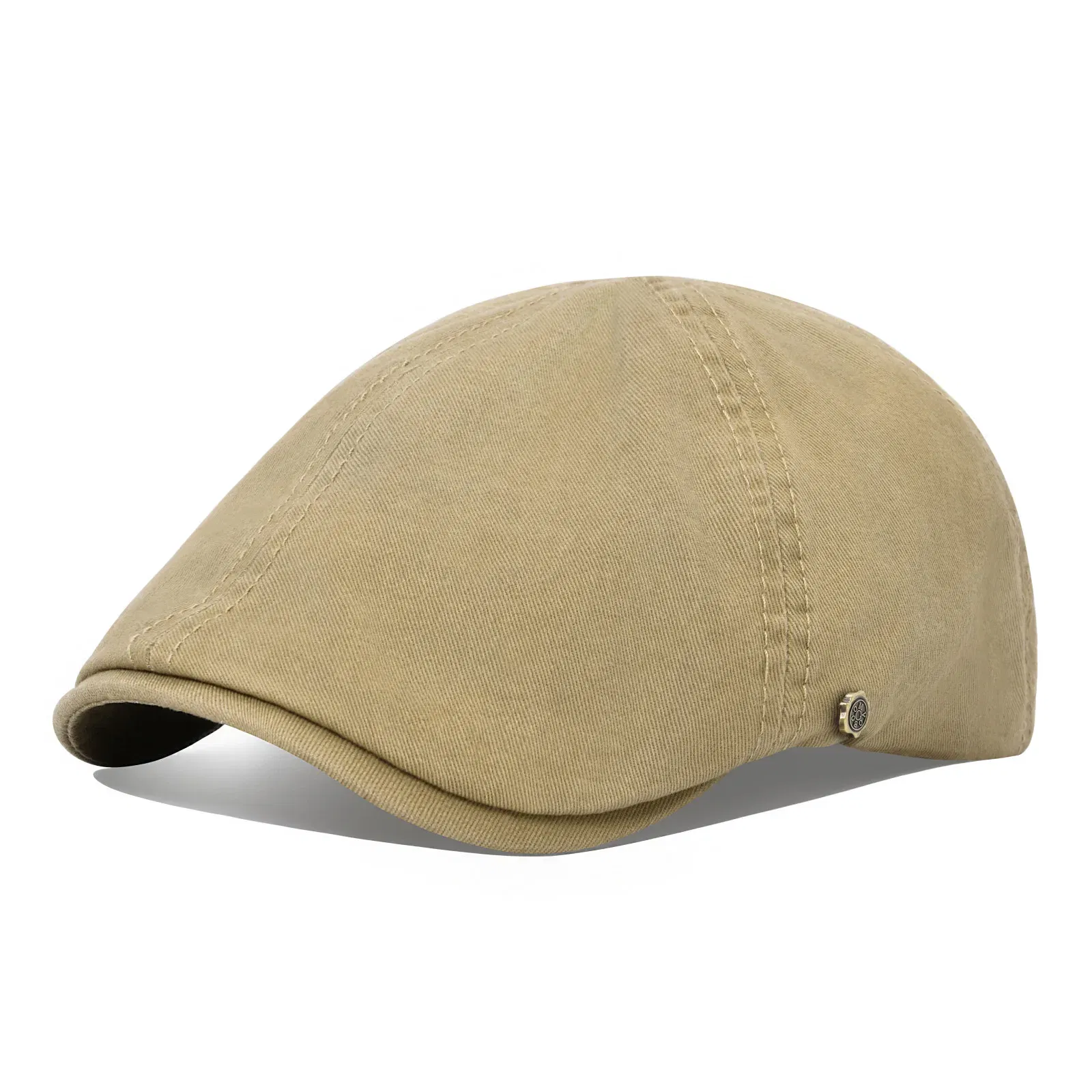 Color: Red, Hat Size: One Size - VOBOOM 100% Man's Beret Cotton Gatsby Hat Ivy Cap Irish Hunting Newsboy Cap Flat Cap Cabbie Hats Driving Golf Caps