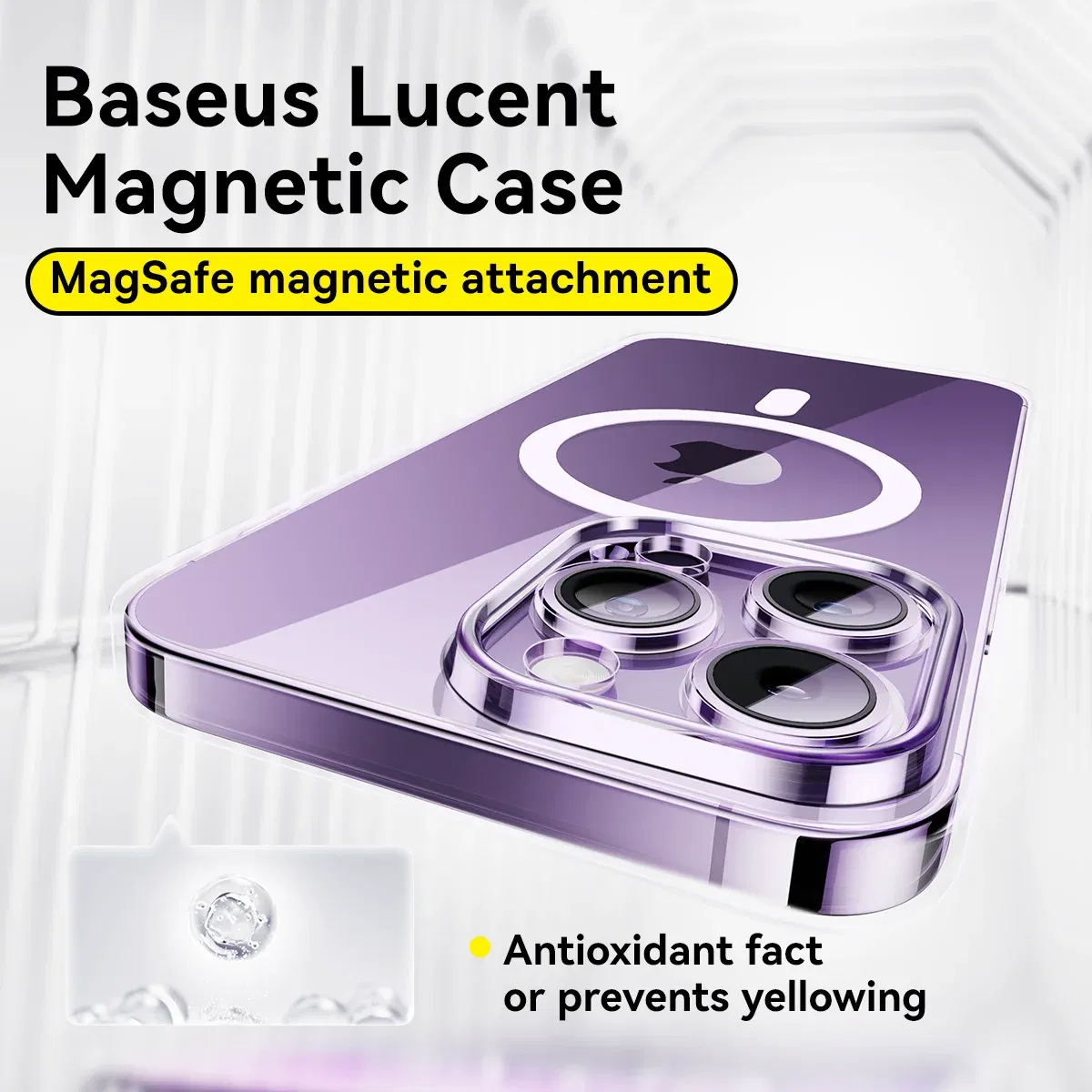 Color: black, Ships From: CHINA, Material: Acrylic - Baseus for iPhone 15 Pro Max Lucent Magnetic Case Hard PC Clear Case for iPhone 15 14 13 Pro Plus Magnet Protective Phone Case