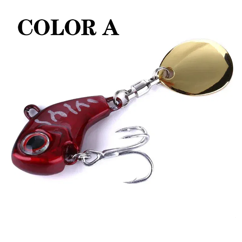 Color: WHITE, Size: 40mm, Ships From: CHINA - 1Pcs Rotating Metal VIB vibration Bait Spinner Spoon Fishing Lures 8g/16g/21g Jigs Trout Wobbler Fishing Hard Baits Tackle Pesca