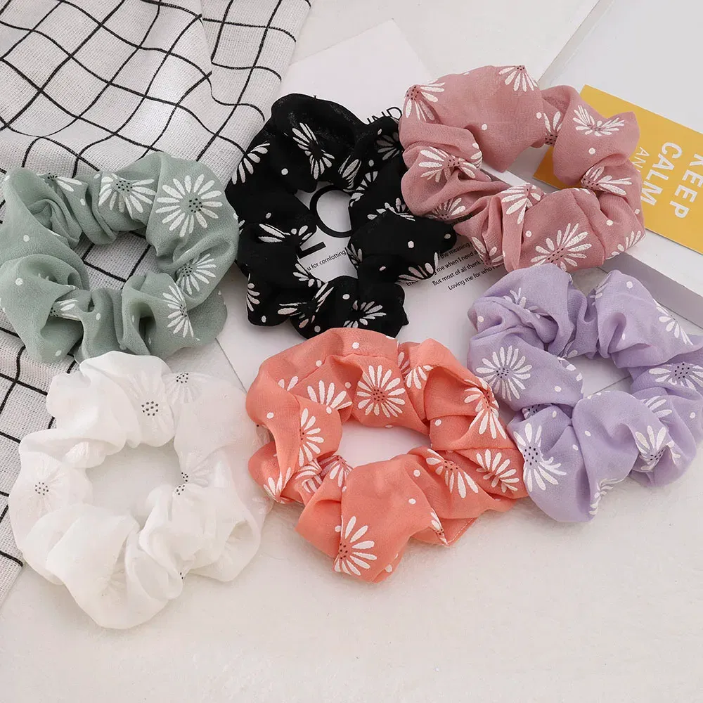 Color: green - Elastic Hair Bands Pure Color Rubber Band Hair Accessories 2022 Gum For Hair Ponytail Rubber Bands Holder Casual Home Headdress