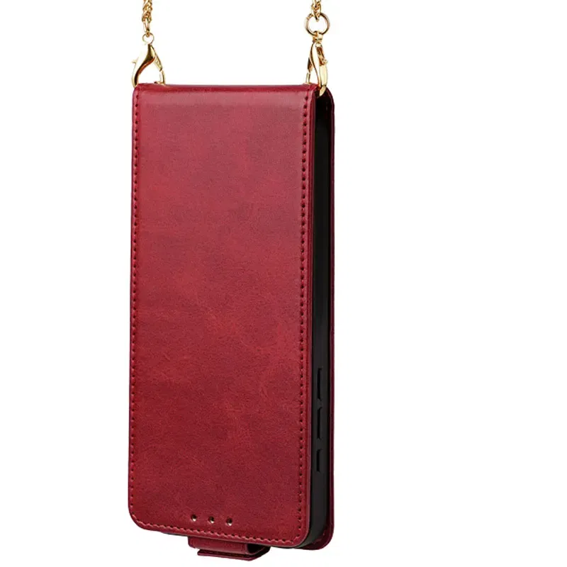 Color: Red, Compatibility by Model: Galaxy A36 - Leather Phone Case for SAMSUNG Galaxy A05 A06 A16 A15 A36 A56 A26 5G Crossbody Wallet Case Flip Mirror Cover with Long Lanyard