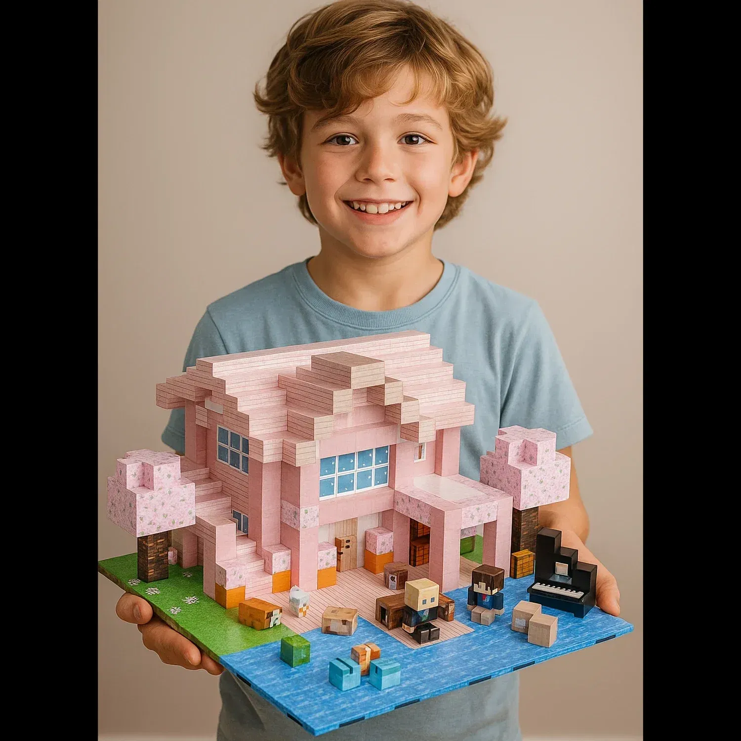 Color: Multicolor - Magnetic Building Blocks Mine World Magnet Cube Set for Boy Girl Kid Age 3+ DIY Pixel style Model Base plate STEM Toy Baseplate