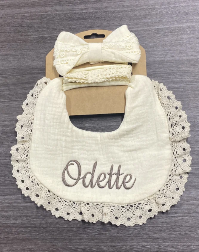 Color: SKY BLUE, Kid Size: 3M - Personalized embroidered baby bib, baby pure cotton gauze bib, mouth in water, baby anti spitting, newborn bib, men's and women'