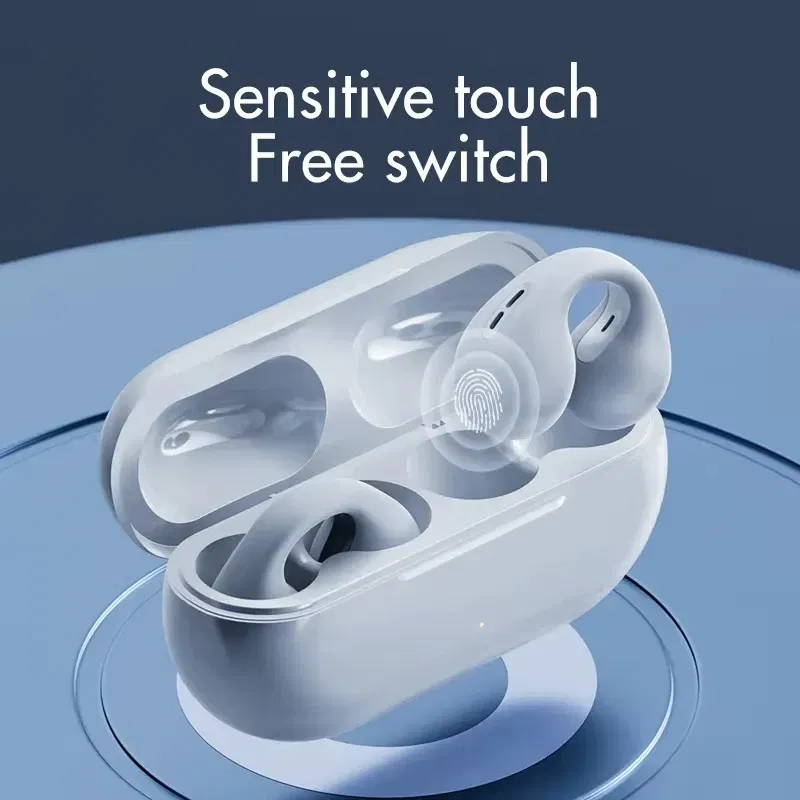 Color: Red - Xiaomi TWS Wireless Headphones Bluetooth 5.3 Earphones Earclip Design Touch Control Bone Conduction Earbuds Sport Headsets