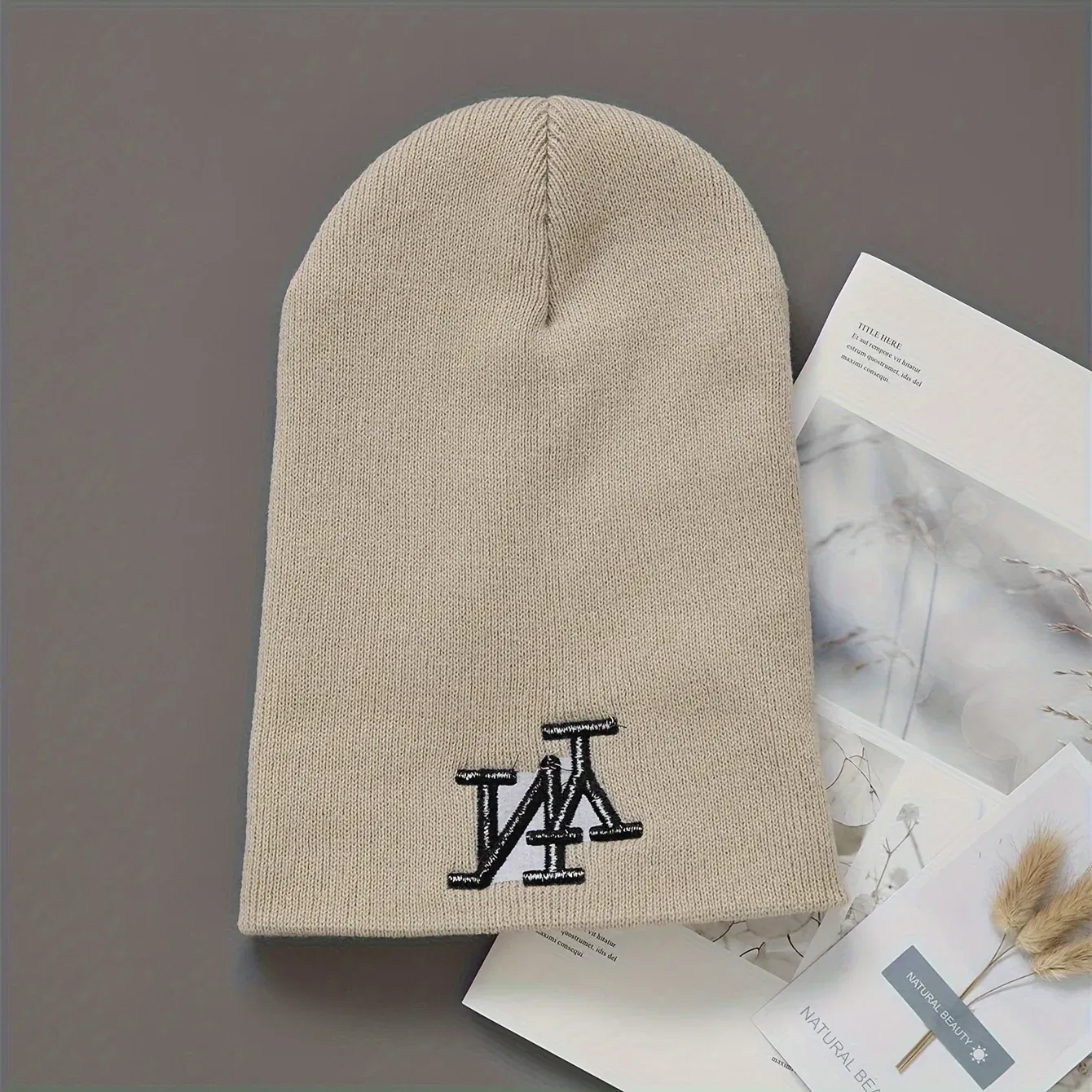 Color: Light Blue - 1/2/3pcs Unisex Winter Beanie Hats, Solid Color Knitted Warm Outdoor Caps with Embroidered NY Logo, Hand Washable, Black