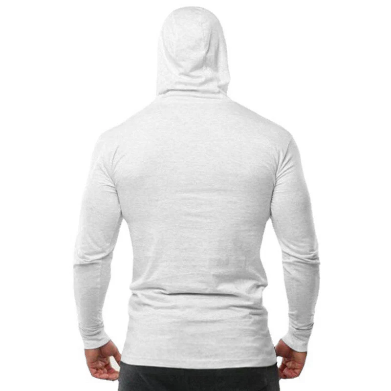 Color: Black, Size: M - Trendy Personality Funny XX Smile Face Hoodie Mens Slim Fit Running Long Sleeve Cotton Shirt Gym Training Fitness Hooded T-Shirt