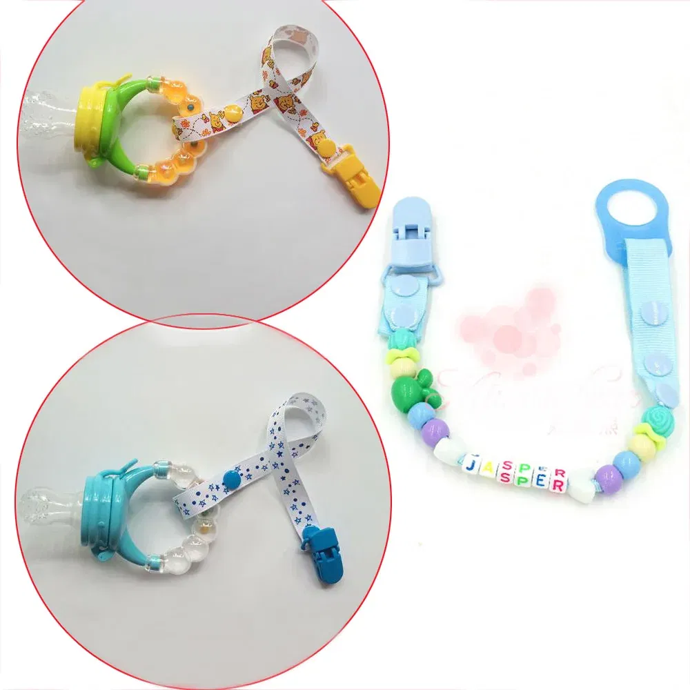 Color: Orange - Sutoyuen 40pcs Hot D Shape Kam Plastic Pacifier Clips Plastic Baby Soother Dummy Suspender Chain Holder Clips for 20mm Ribbon