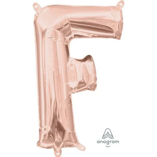 Foil Balloon - Letter F Rose Gold - 40cm