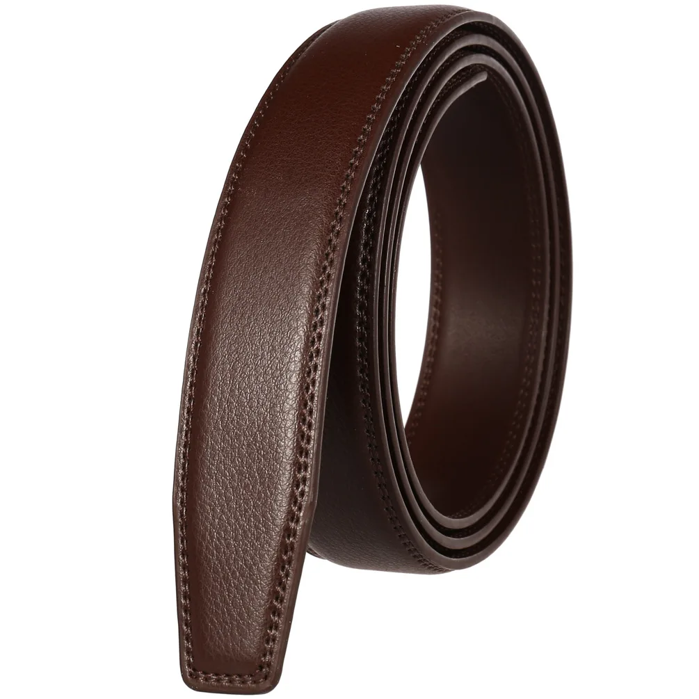 Color: Red, Belt Length: 110cm - 90-130cm Brand No Buckle 3.0cm Wide Genuine Leather Automatic Belt Body Strap Without Buckle Belts Men Good Quality No Holes