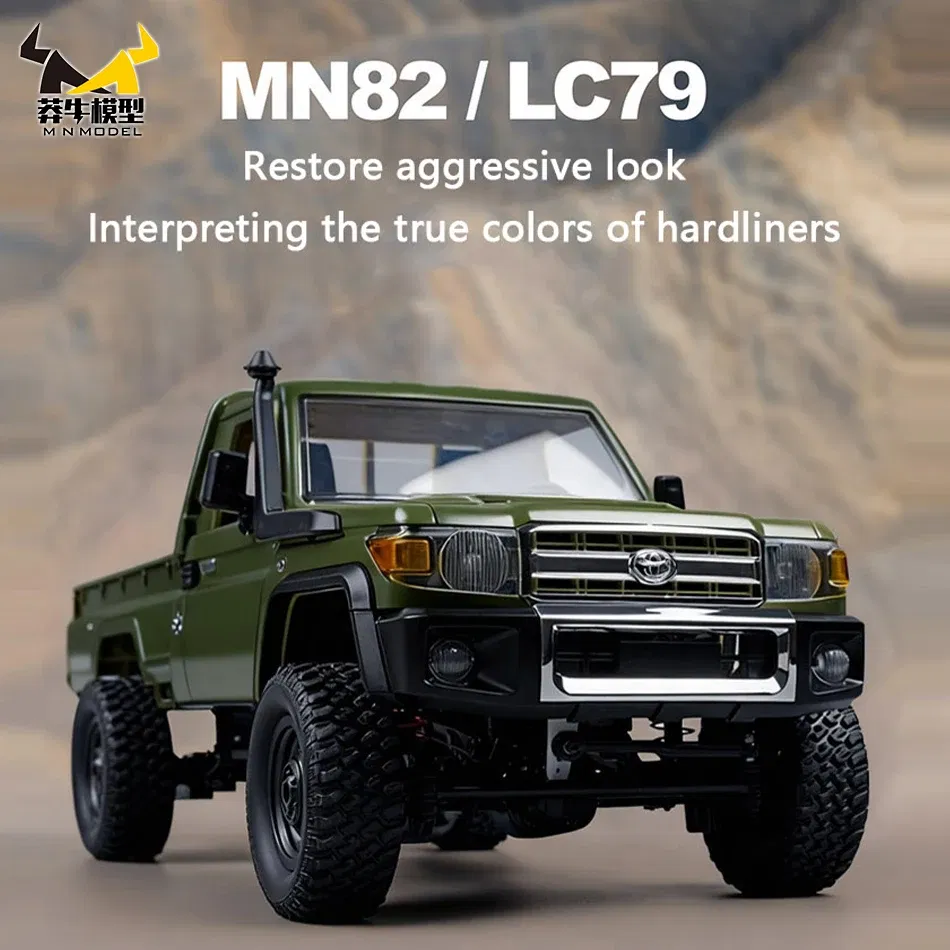 Color: Chocolate - MN MODEL 1/12 4x4 2.4G Remote Control Climbing Car Professional LC79 Truck Off-road Vehicle Rock Crawler All Terrain Pickup Toy