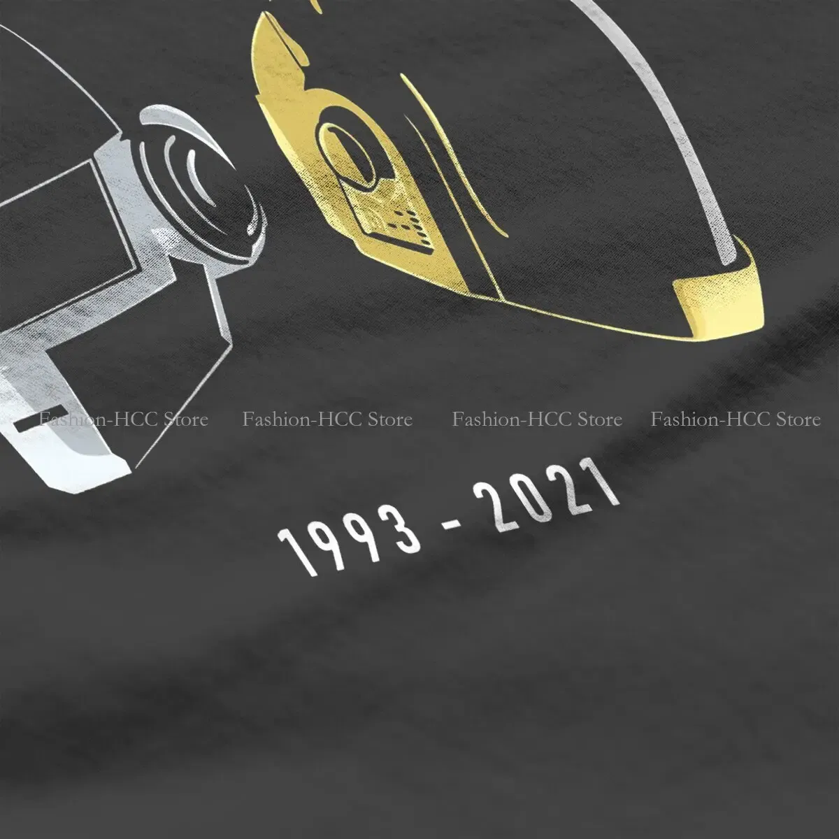 Color: black, Size: S - Daft Punk Electronic Music Band Polyester TShirts Tribute Helmet Art Essential Distinctive Women's T Shirt Hipster Tops