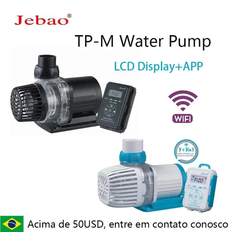 Color: Burgundy, Power: 2W - 2023 Jebao Jecod aquarium EP submersible pump LCD display WIFI fish tank inverter silent top water circulation pump fish pond