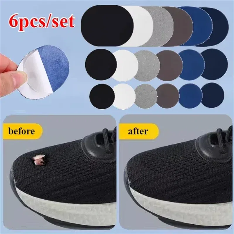 Color: Brown - 6pcs Heel Wear Repair Shoe Patch Stickers Unisex Anti-Wear Heel Protector Adhesive Patch Repair Shoes Heel Sneakers Protector