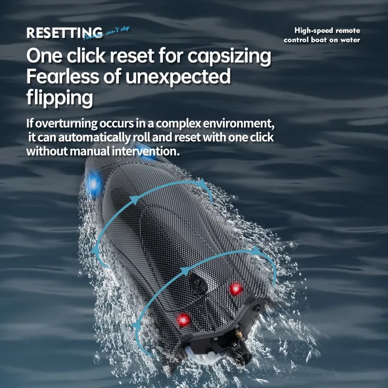 Color: black - Fy011 New 2.4g Adult Children Electric Speedboat Racing Water Toy Boat High-speed Turbojet Remote Control Boat Christmas Gift