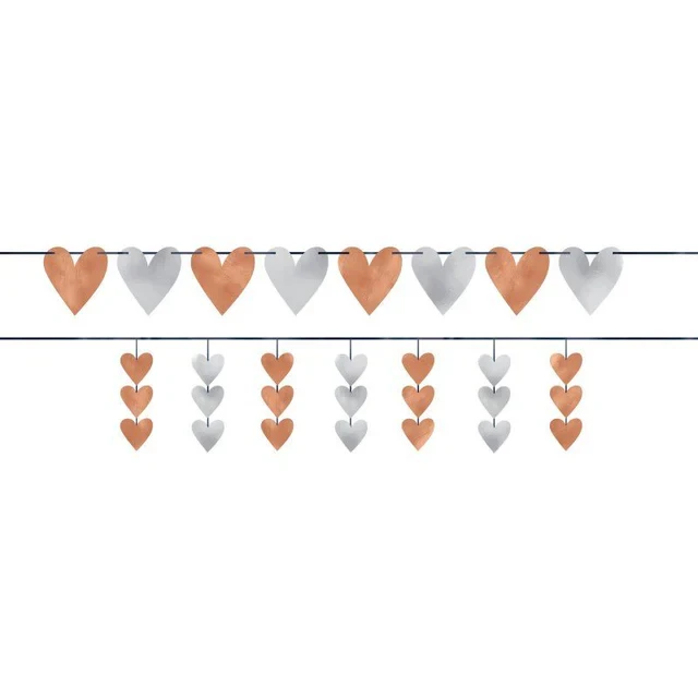 Navy Bride Hearts Banners Kit - (Pack of 2)