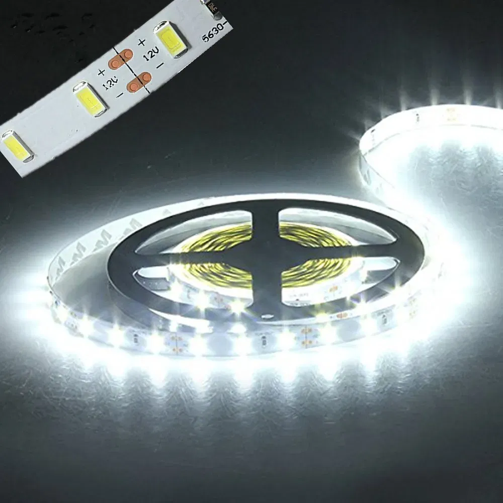 Emitting Color: Blue, Color: Chocolate - Led Strip Light 5630 5730 Waterproof 12V Flexible Tape 5m Natural White 4000K Cold White Warm White 3000K 6500K Red Green Blue
