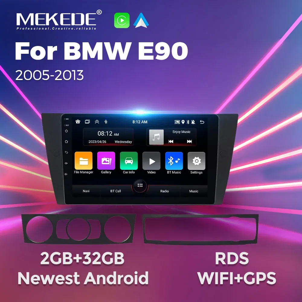Color: Black - MEKEDE IPS 9 Inch For BMW 3-Series E90 E91 E92 E93 2005-2013 Autoradio Multimedia Head Unit No 2 Din GPS Navigation WIFI FM
