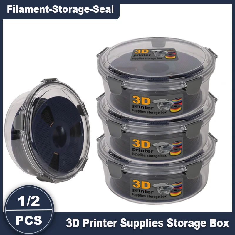 Color: Red - 3D Printer Filament Storage Box Moisture-Proof Sealed Dry Box for PLA PETG ABS TPU Filament Spool Holder, 3D Printer Accessories