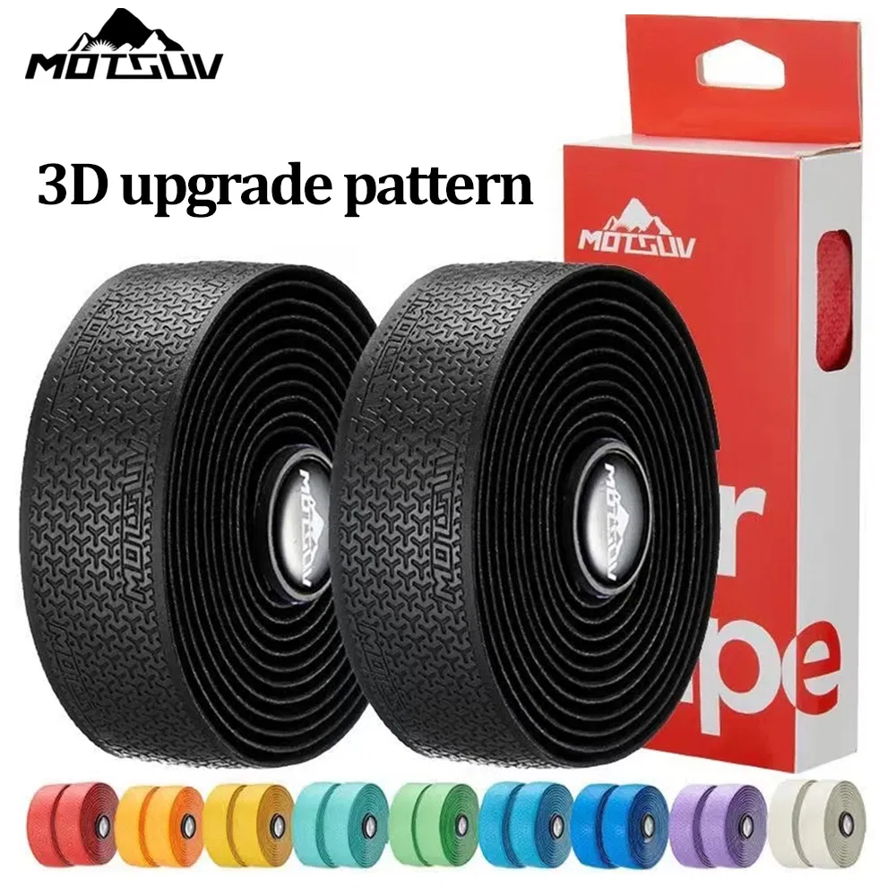 Color: Brown - 1Pair Road Bike Handlebar Tape Anti Slip Silica Gel Handlebar Tape Shock Absorption Cycling Bar Tape Bicycle Accessories
