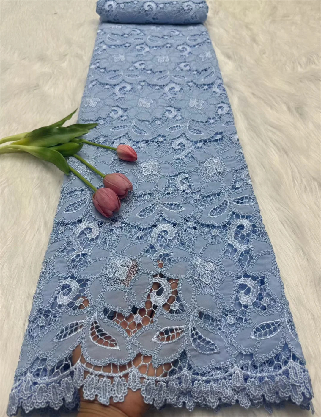 Color: Midnight Blue, Width: 120cm, Length: 5 yards - 2026 High-Quality Nigerian Tulle Lace Fabric for Wedding Dress Embroidery Sequins Party Guipure Chiffon Sewing