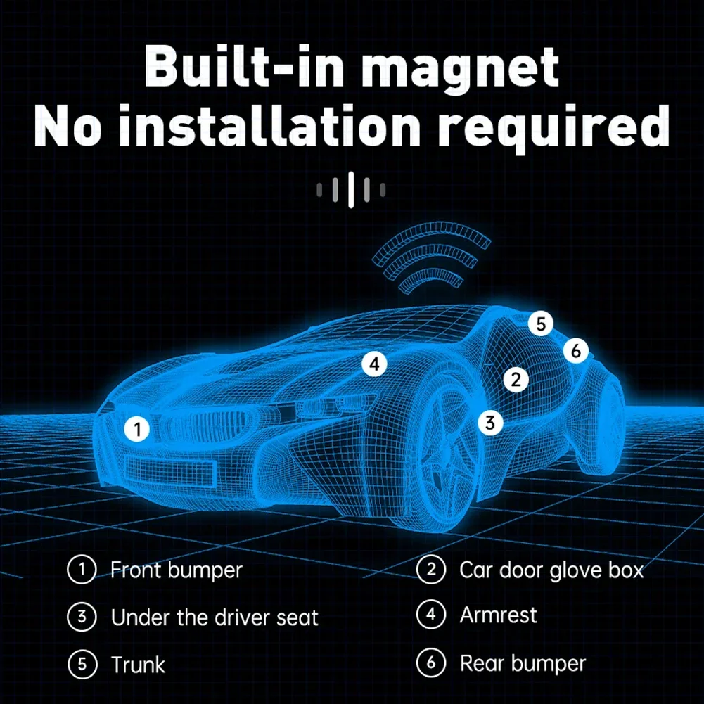 Color: Beige - Mini GPS Tracker Car Locator App Real Time Tracking Location Anti-lost Positioner Device  tracking device  llavero silbato  key