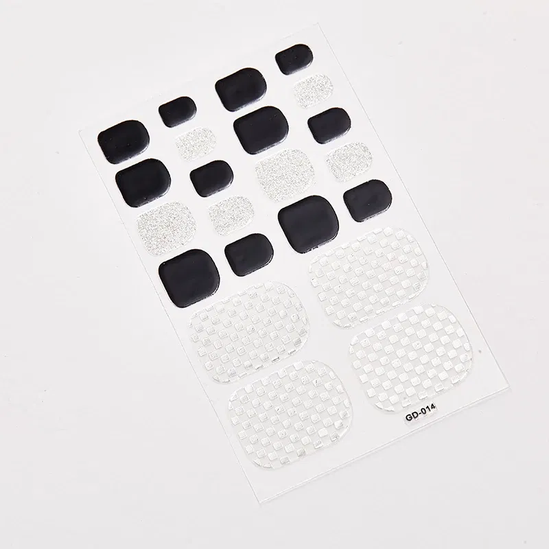Color: Lavender - 22 Tips/Sheet Fashion Nails Sticker Designer Nail Accesoires Nail Adhesive Nail Wraps DIY Valentines Loveliness Designed Shiny