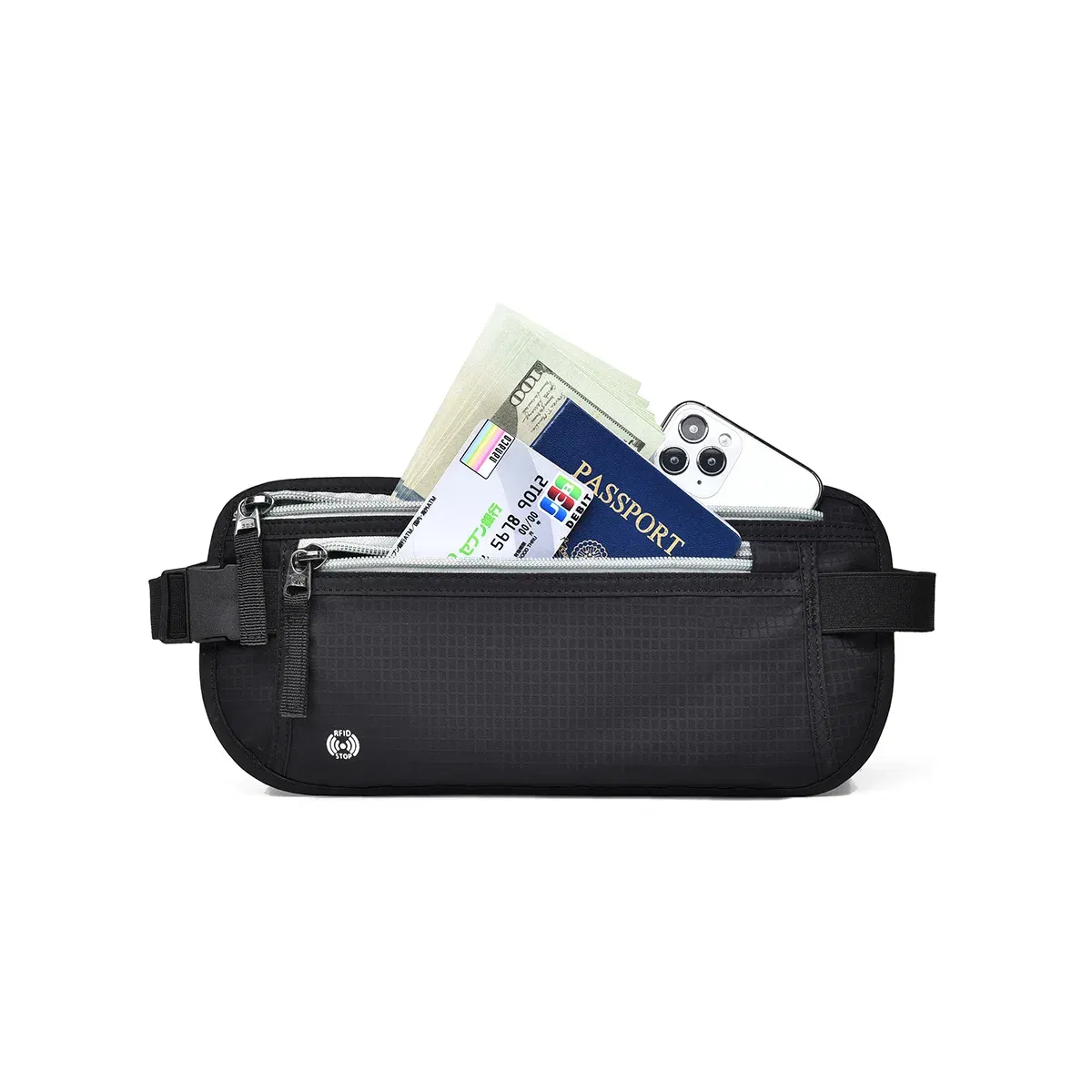 Color: Yellow - Travel Waist Bag Money Belt Slim Passport Holder RFID Blocking Travel Invisible Pouch Protect Cash Credit Cards Travel Documents