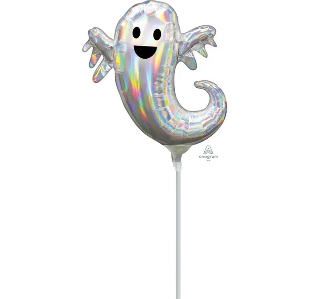 Foil Balloon - Mini Shape Ghost Holographic Iridescent