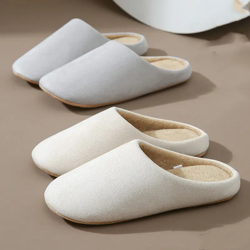 Color: Grape, Shoe Size: 38-39, Ships From: CHINA - Asgard Women Warm House Slippers Winter 2024 New Silent Flat Bedroom Slides Indoor Cozy Fur Women Cotton Shoes Men Fuzzy Slipper