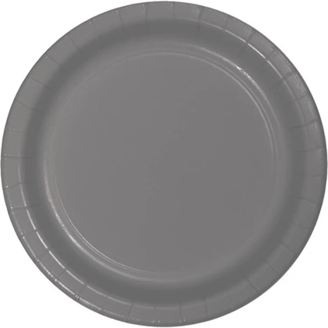 Glamour Gray Banquet Plates Paper 26cm  (Pack of 24)
