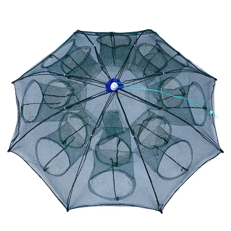 Color: Burgundy - Cyrusher Umbrella Net Shrimp Cage Fishing Net Fish Protection  Automatic Folding Fish Net Moving Kite Fishing Net Hand Cast Net