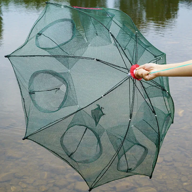 Color: Burgundy - Cyrusher Umbrella Net Shrimp Cage Fishing Net Fish Protection Automatic Folding Fish Net Moving Kite Fishing Net Hand Cast Net