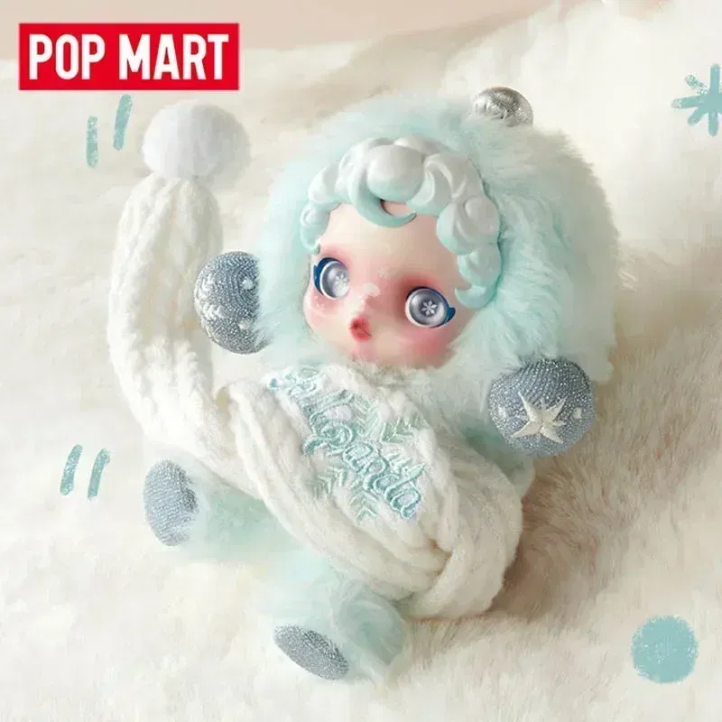 Color: Yellow - POPMART SKULLPANDA Winter Symphony Series SP Blind Box Guess Bag Plush Pendant Doll lovely Girl birthday present xmas Toys