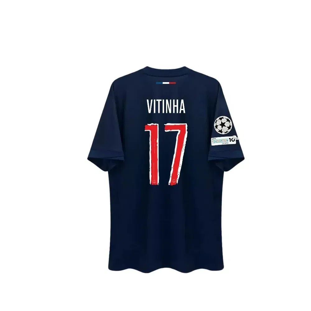 Color: GRAY, Size: M - Paris Saint Germain Champion Men's 3D Printed Sports Fast Drying Breathable T-shirt Football T-shirt Family Children's T-shirt