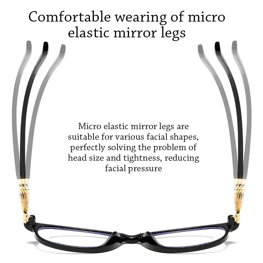 Frame Color: black, Eye Prescription: +75 - FG New 3 in 1 Progressive Multifocal Reading Glasses Women Anti-blue Eyeglasses Easy To Look Far and Near +1.0 To +4.0