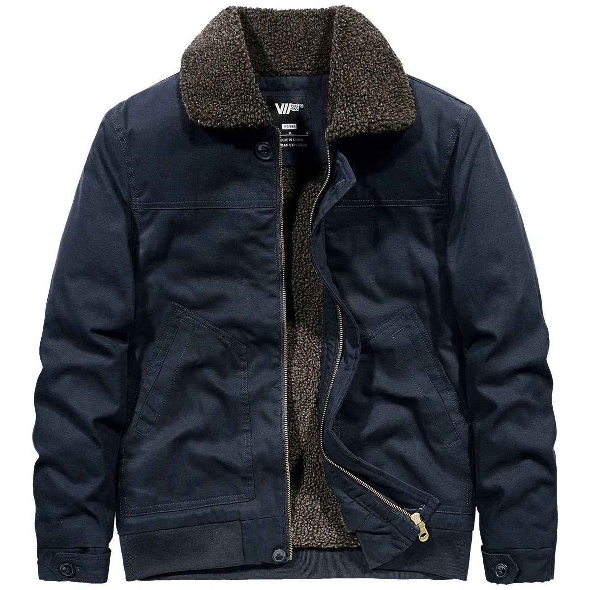 Color: Khaki, Size: XXXL - Men's Cold Jackets Knitted Coat Winter Coats Bomber Mens Sweat-shirt Designer Clothes Down Light Style Clothing Hooded Cardigans