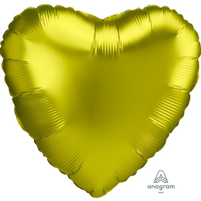 Foil Balloon - Standard HX Satin Luxe Lemon Heart (45cm)