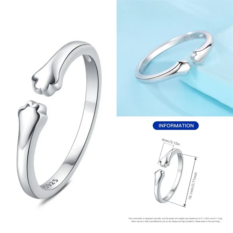 Gem Color: Blue - Real 925 Sterling Silver Ring Simple round Inlay Zircon Fit Charming Bracelets Women DIY Engagement Gifts Exquisite Jewelry