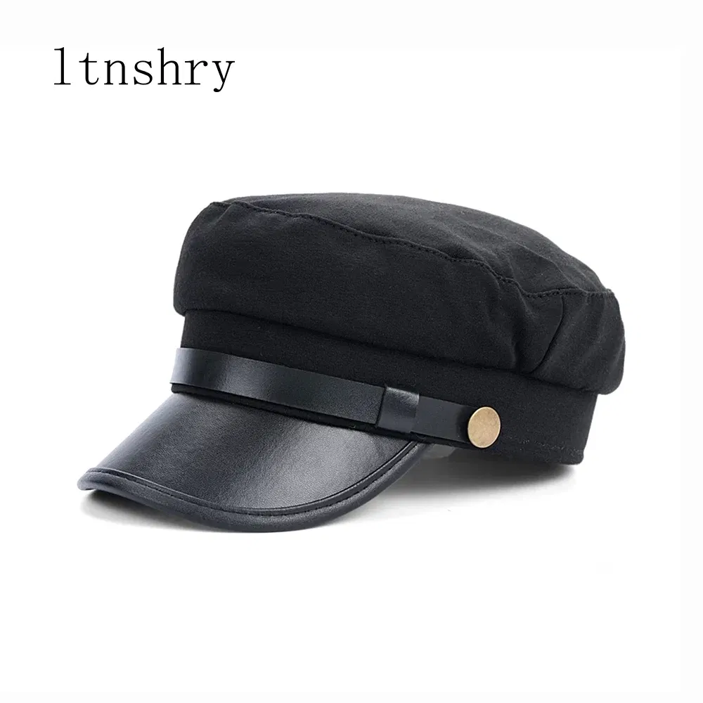 Color: Green, Hat Size: One Size - Autumn winter beret women black Retro men baker Newsboy hat Casual Spring British Classic Female Gatsby Flat Hats Military cap