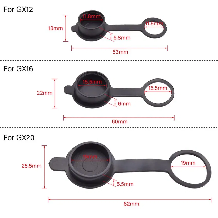 Color: Lavender - Cltgxdd 1pcs GX12 GX16 GX20 Aviation Circular Plug Socket Waterproof Dust Cap Welding Cable Connectors Rubber Protective Cover