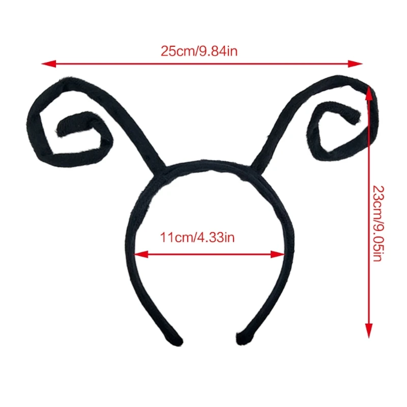 Color: Red - Halloween Headband Butterfly Antenna Headband Halloween Party Costume