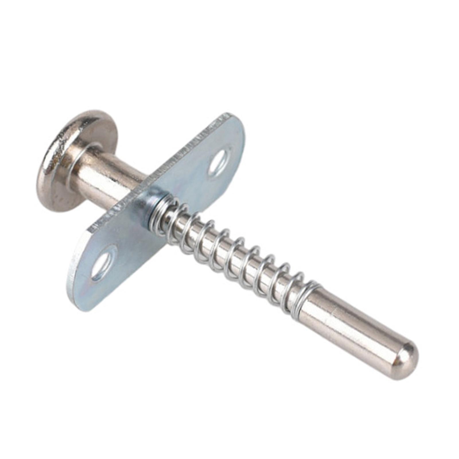 Color: Black & White - Spring Loaded Latch Pin Durable Multifunctional Replacement Hardware Steel Plunger for Small Bed Window Screen Cabinet Supplies
