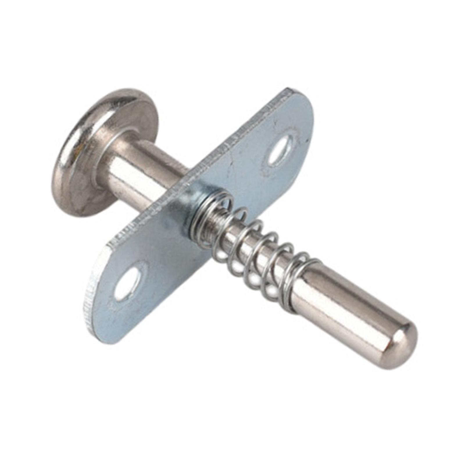 Color: Black & White - Spring Loaded Latch Pin Durable Multifunctional Replacement Hardware Steel Plunger for Small Bed Window Screen Cabinet Supplies