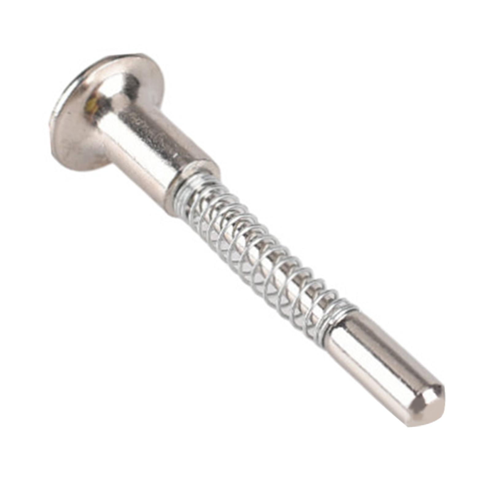 Color: Black & White - Spring Loaded Latch Pin Durable Multifunctional Replacement Hardware Steel Plunger for Small Bed Window Screen Cabinet Supplies