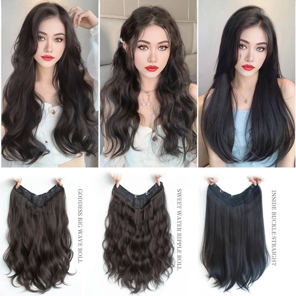 Color: T1B/Red - AOSI Part Synthetic Clip In Hair Extension Long Thick Curly Natural Blonde Flase Hair Hairpieces For Women Heat Resistant