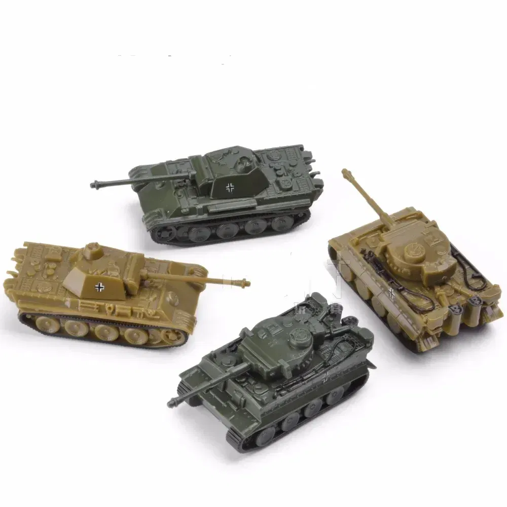 Color: Pink - 1/144 4D Classic Tank Model WWII Tiger Leopard US GER CHN USSR RUS Finished Model Sand Table Plastic Tanks Toy