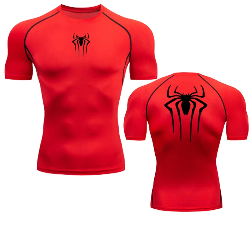 Color: Pink, Size: M - Printed Men's Athletic Compression Shirts Athletic Quick Dry Breathable Rash Guard Athletic Tight Workout Tops Summer Men