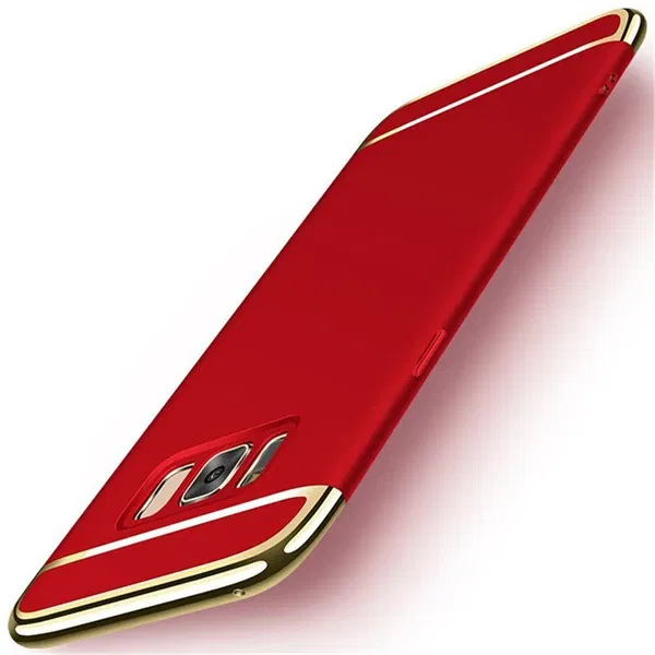 Color: Red, Material: POLYESTER - Luxury 3 in 1 Case for Samsung Galaxy S6 S7 Edge S8 S9 S10 Plus Note 8 9 Hard Cover J3 J5 J7 Pro 2017 J4 J6 J8 2018 A20 A30 A50