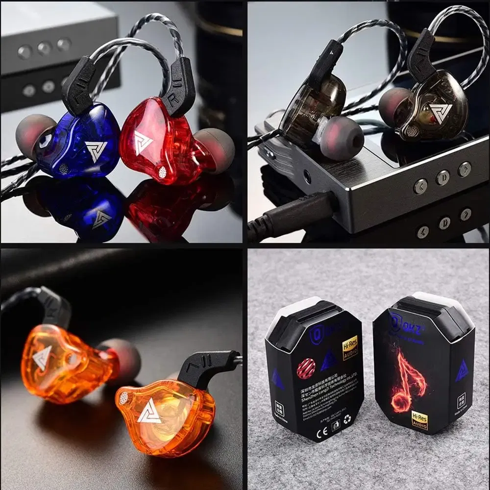 Color: Skin Color - QKZ AK6 Universal 3.5mm HiFi Sport Headphones in Ear Earphone for Running with Microphone Headset Music Earbuds