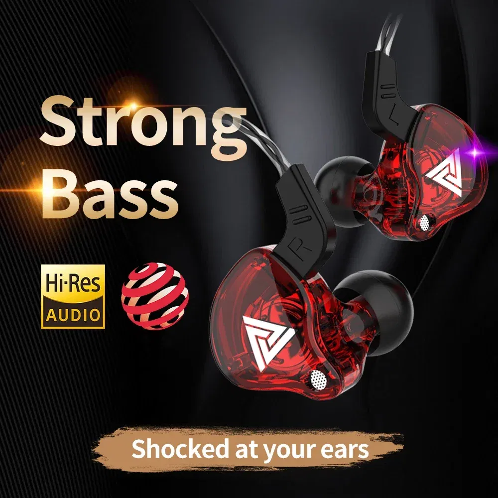 Color: Skin Color - QKZ AK6 Universal 3.5mm HiFi Sport Headphones in Ear Earphone for Running with Microphone Headset Music Earbuds